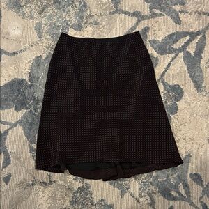 LOFT Black and Red High-Low Skirt